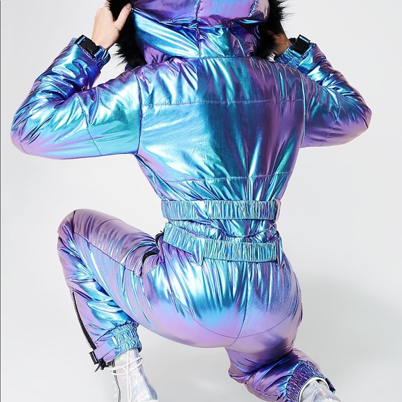iridescent holograph club exx colder snow suit ski - Picture 5 of 15